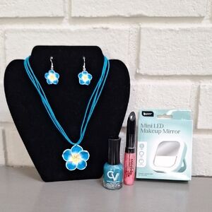 BUYERS GIVAWAY! 🎁 Flower Necklace & Earrings, Polish, Lip Gloss & Mirror! 😍